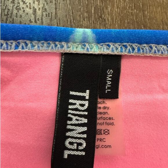 Triangl Blue White Tie Dye Bikini Set Women’s Swimwear Size Small - Picture 3 of 10